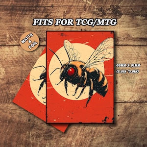 Mtg-kaarthoezen mat, Red Sun Bee Magic-hoezen, folie/holo, gamercadeau