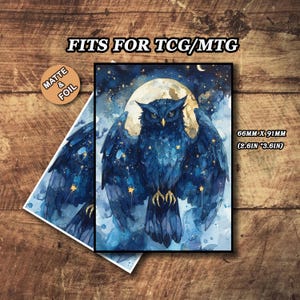 Fundas para cartas de Mtg, fundas mate para cartas de Mtg, fundas para cartas de guardián del cielo nocturno, fundas para cartas mágicas de alta calidad y detalladas, fundas para cartas artísticas