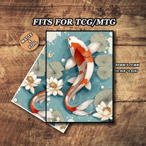 Mtg-hoezen mat, Mtg-kaarthoezen, aquarel koi-kaarthoezen, topkwaliteit en gedetailleerde magische kaarthoezen, kunstkaarthoezen
