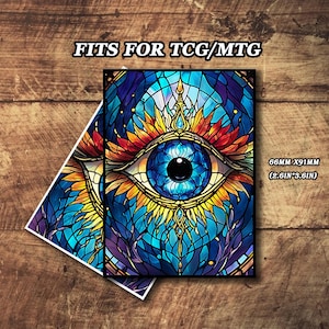 Pochettes Mtg, pochette pour carte thème Regard mystérieux, pochettes artistiques de grande qualité et détaillées, pochette pour carte magique