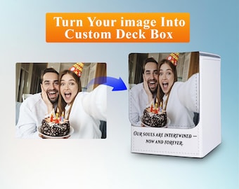Custom Deck Box, MTG Deck boxes, Hold 100+ Sleeved Cards, Print on Your Images