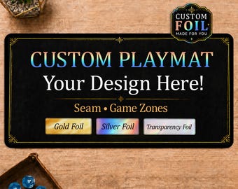 Custom Foil Playmat, Personalized MTG Playmat with Your Image, TCG Gaming Mat 24x14 inch