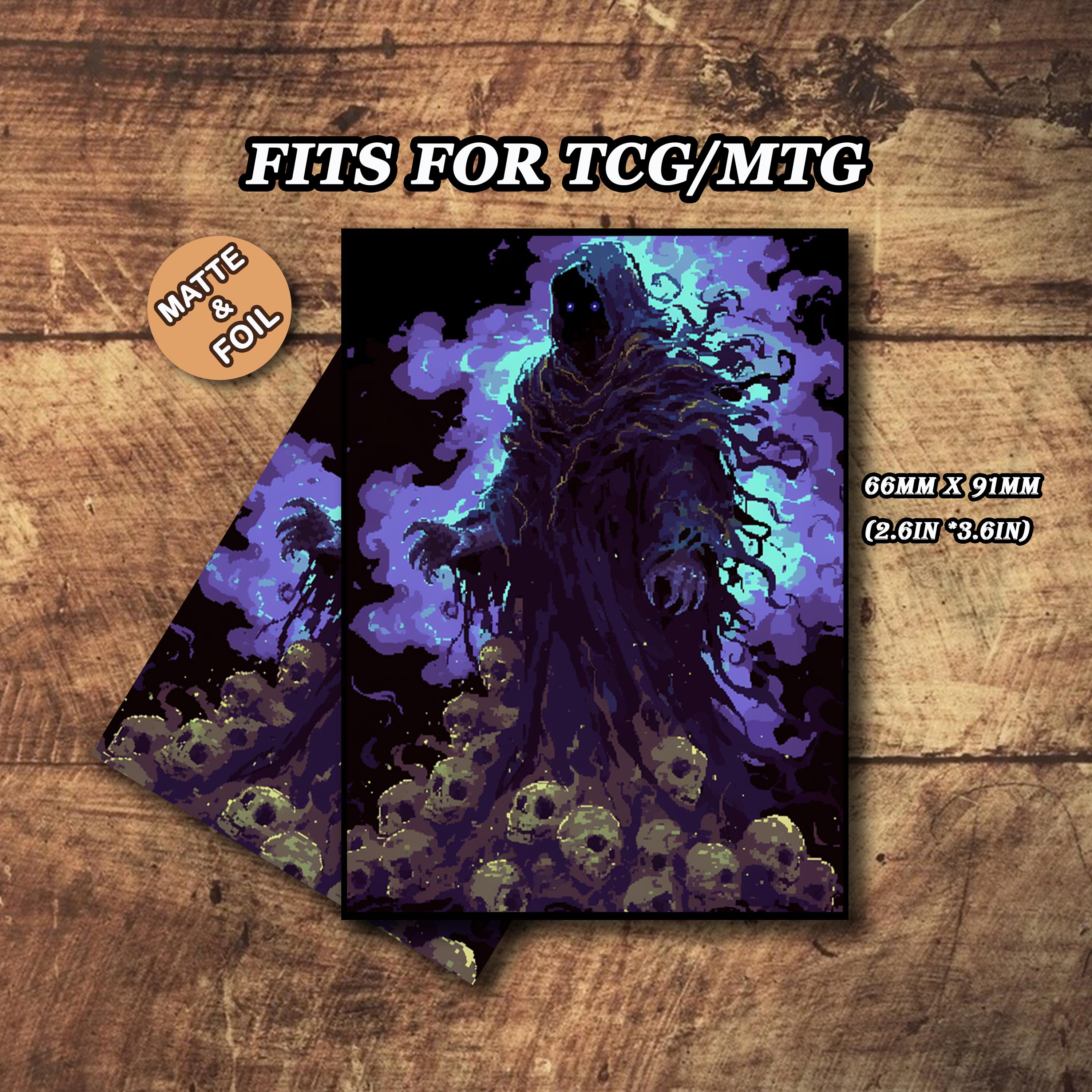 Mtg Card Sleeves, Pixel Art Skull Magic Sleeves, Matte or Foil, Gift for  Gamers - Etsy