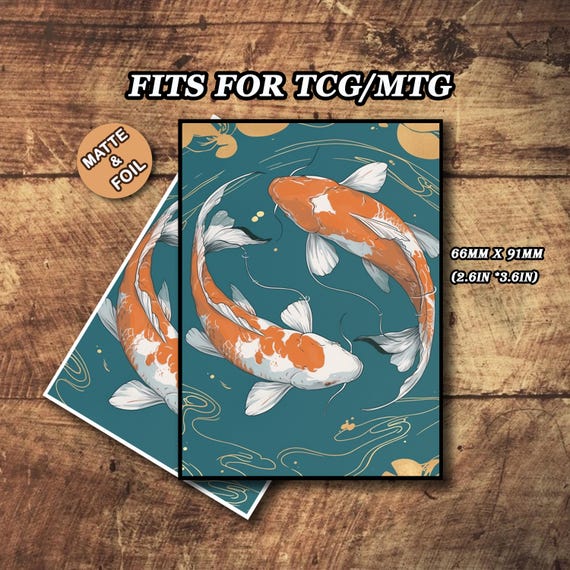 MTG カードスリーブ - 鯉の祝福テーマ、標準サイズと日本サイズ
