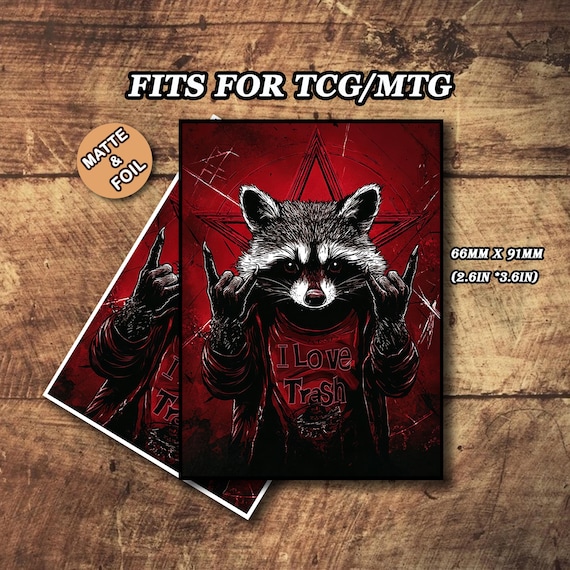 raccoon card sleeves MTG and provide a great shuffle feel Custom magic the gathering sleeves