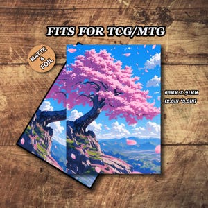 MTGスリーブマット、MTGカードスリーブ、桜の木カードスリーブ、最高品質で精巧なマジックカードスリーブ、アートカードスリーブ