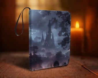 4/9 Pocket Trading Card Binder, Vampire Castle Theme, PU Leather, Full Art Printing