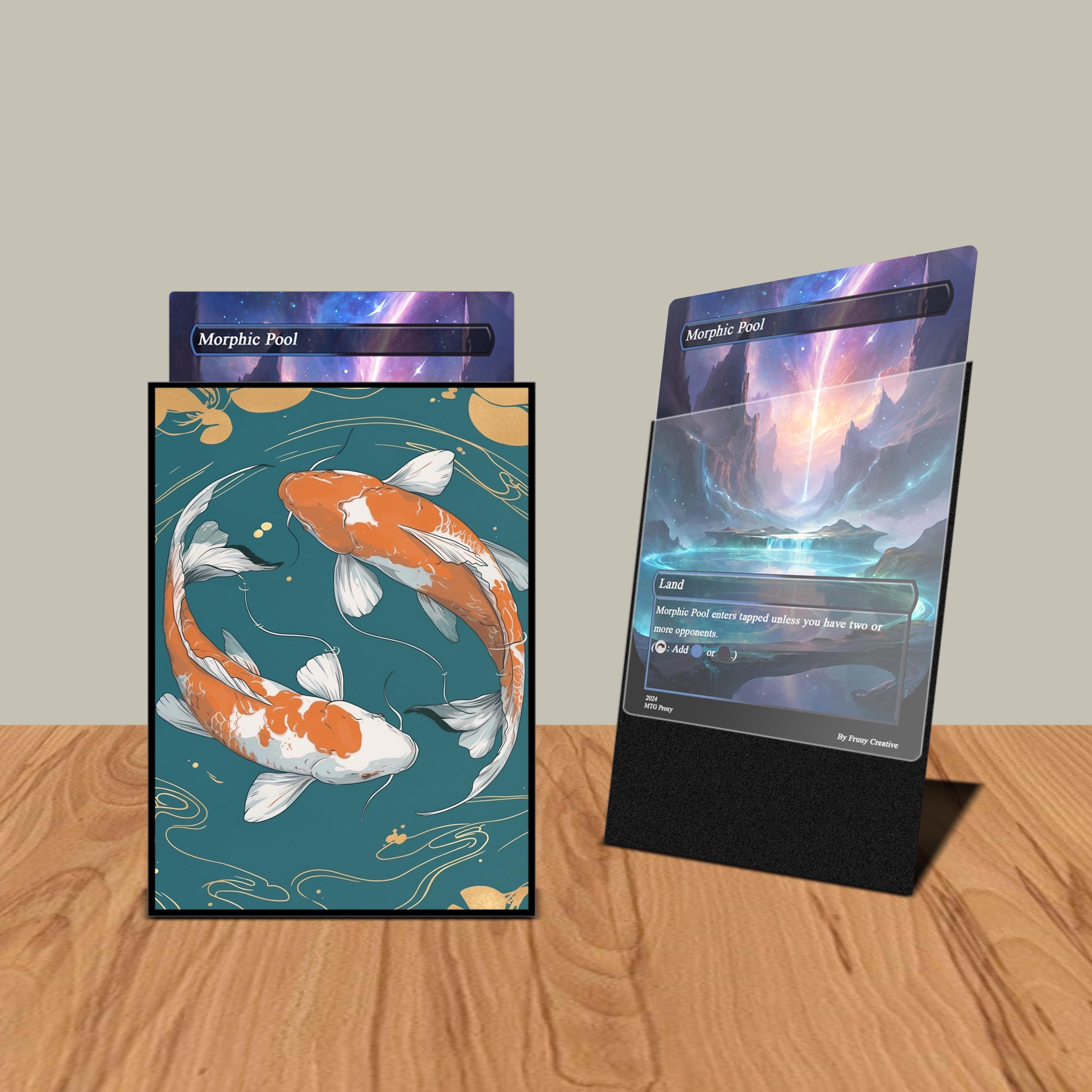MTG カードスリーブ - 鯉の祝福テーマ、標準サイズと日本サイズ