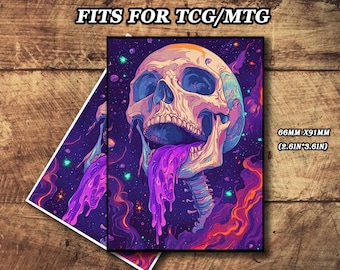 Card Sleeves - Gift for Players,perfect Fit for /anime Card,art Sleeves,custom  Option|fantasy Grim Reaper on Skull Pile - Etsy