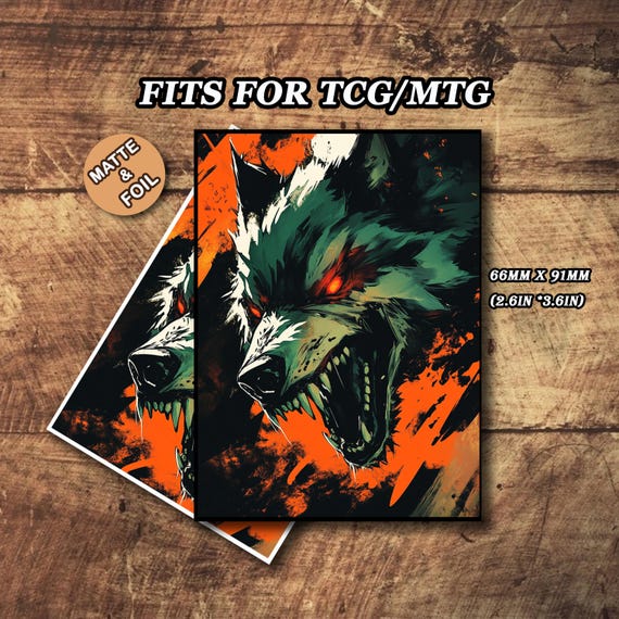 mtg werewolf card sleeves Amazon.com: MTG Sleeves 50 MTG Standard Card Deck Protector main image 0
