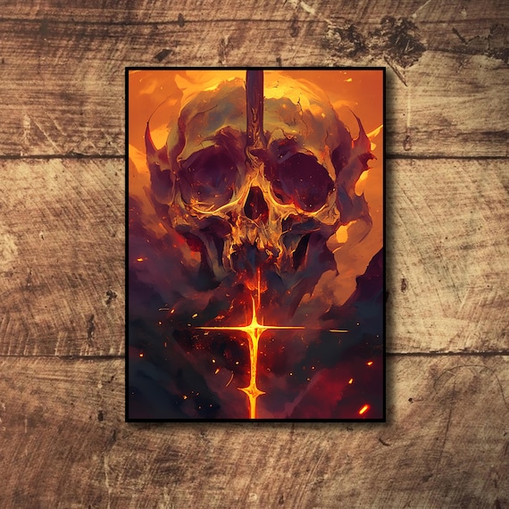 Mtg Card Sleeves, Inferno Skull Magic Sleeves, Matte or Foil, Gamer Gift,  Standard Size - Etsy