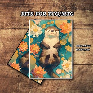 Capas para cartas Mtg, capas Mtg Otter, capas para cartas TCG, capas para cartas personalizadas, presentes para jogadores, capas para cartas duráveis e de alta definição