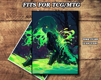 Mtg Card Sleeves, Forest Spirit Card Sleeve, Top Quality and Detailed Art Sleeves, Custom Card Sleeve for MTG proxy