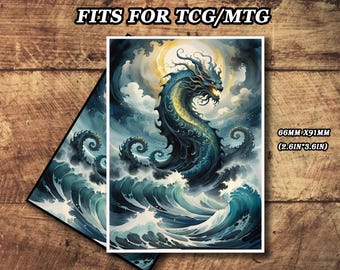 Bustine protettive per carte MTG, Sea Dragon Magic, opache o laminati, dimensioni standard