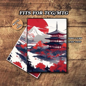 Mtg Sleeves Matte, Mtg Card Sleeves, Japanese Shrine Theme Card Sleeve, Custom Matte Sleeves, Magic Card Sleeve, Gifts for Gamers