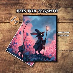 Fundas para cartas de Mtg, fundas mate para cartas de Mtg, fundas Bunny Commander, fundas de cartas Magic de alta calidad y con gran detalle, fundas artísticas para cartas.