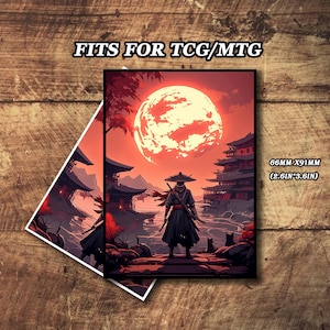 Mtg Kartenhüllen, TKG Kartenhüllen, Japanische Samurai Kartenhüllen, Benutzerdefinierte Kartenhüllen, magische Kartenhüllen, Geschenke für Gamer