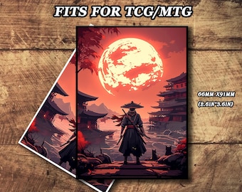 Mtg Card Sleeves, TCG Card Sleeve, Japanese Samurai Card Sleeves, Custom Card Sleeves, Magic Sleeves, Gifts for Gamers