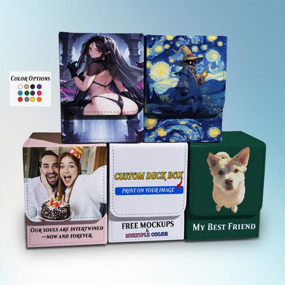Custom Deck Box, MTG Deck Boxes, Hold 100+ Sleeved Cards, Print on