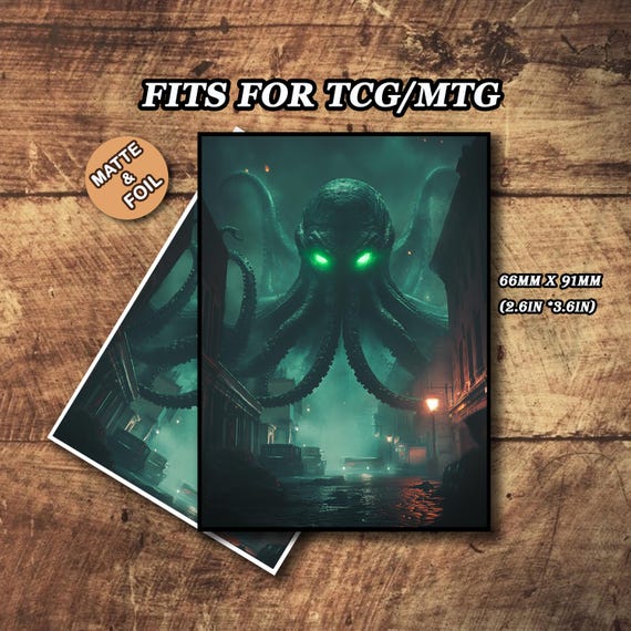 Mtg Card Sleeves, Cthulhu Stare Magic Sleeves, Matte or Foil, Standard Size  (66x91 Mm) - Etsy