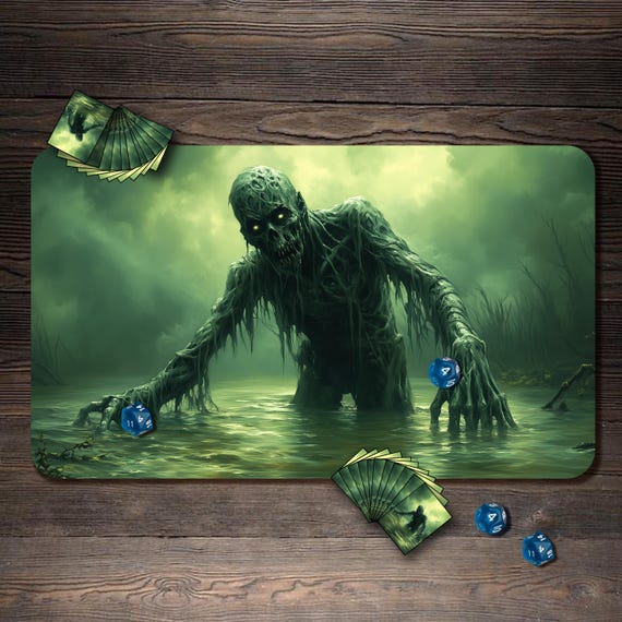 MTGプレイマット、スワンプゾンビカスタムプレイマット、ゾーン付きTCG