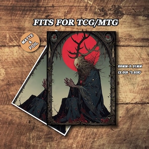 Mtg Card Sleeves, Moonlight Prayer Theme Magic Sleeves, Foil or Matte