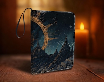 Trading Card Binder, Astral Relics Theme, 4/9 Pocket, PU Leather, Full Art Printing