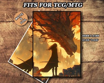 Bustine protettive per carte MTG, Bustina protettiva per carte Magic del Clan del Drago, Opaca o Foil, Regalo per i giocatori