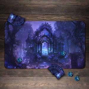 MTGプレイマット、Dreamgate Mtgマット、ゾーン付きTCG/MTGプレイマット - 24インチ×14インチ、カスタムプレイマット、テーブルトップゲームギフト