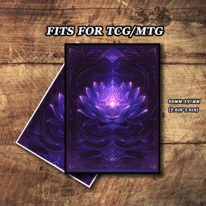 Pochettes pour cartes Mtg, pochettes pour cartes TCG, pochettes pour cartes sur le thème du lotus, pochettes pour jeux de cartes, pochettes pour cartes Magic, cadeaux pour gamers