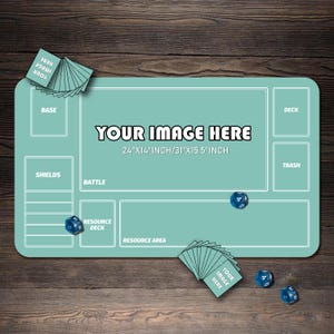 Custom Playmat Gundam Card Game, 24&quot;x14&quot; inches, With or Without Zones, Personalized Gifts for Gamers, TCG Accessories