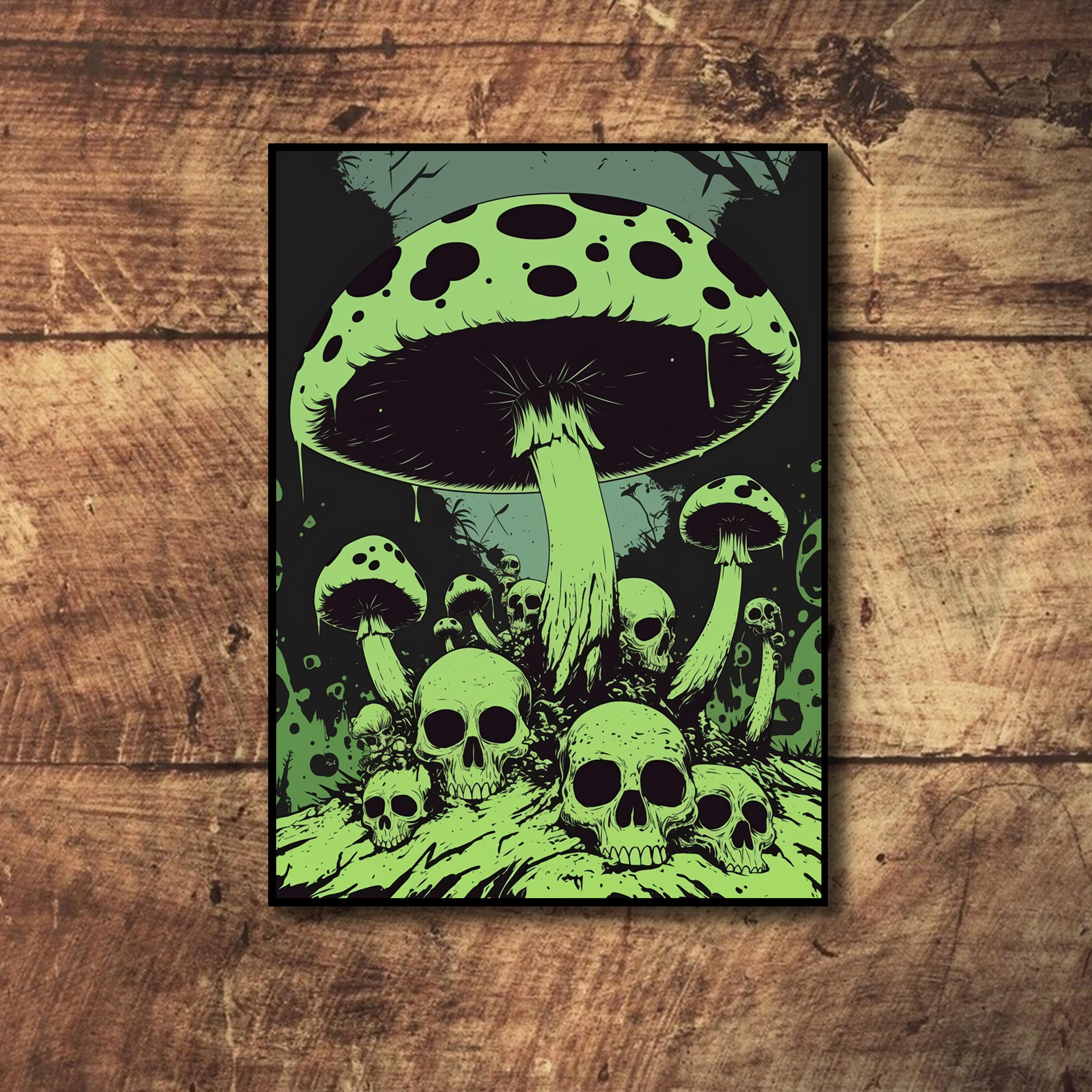 MTG Card Sleeves - Skull Mushroom Theme, Standard & Japanese Size