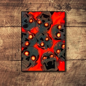 Mtg Card Sleeves, TCG Card Sleeve, Skulls of Fury Theme Card Sleeve, Custom Card Sleeves, Magic Card Sleeve, Gifts for Gamers