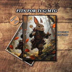 Pochettes pour cartes Mtg, pochettes pour cartes mates, pochettes pour cartes lapin, pochettes pour cartes magiques détaillées et de qualité supérieure, pochettes pour cartes artistiques
