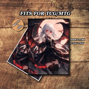 Mtg Matte Card Sleeves, Vampire Waifu Theme Card Sleeves, Top Quality and Detailed Mtg Sleeves, Magic Card Sleeve, custom card sleeves