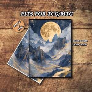 Mtg Sleeves Matte, Mtg Card Sleeves, Moonlight Valley Card Sleeves, Top Quality and Detailed Magic Card Sleeve, Art Card Sleeves