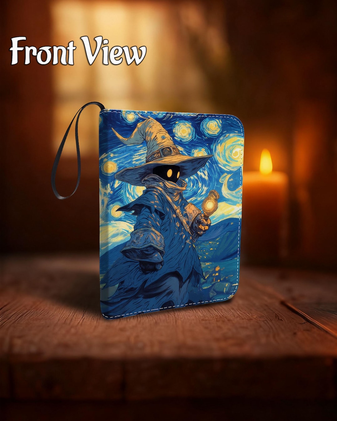 final fantasy themed card binder Ultra PRO - x Universes Beyond Gyashl Greens 9-Pocket PRO-Binder for Magic: The Gathering art cover and black webbed pages with matching elastic strap closure FINAL FANTASY TCG: Opus 5