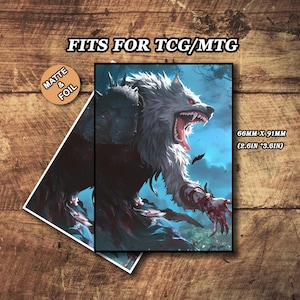 Pochettes pour cartes Mtg, Pochettes pour cartes Mtg Mattes, Pochettes pour cartes Wolf King, Pochettes pour cartes magiques détaillées et de qualité supérieure, Pochettes pour cartes artistiques