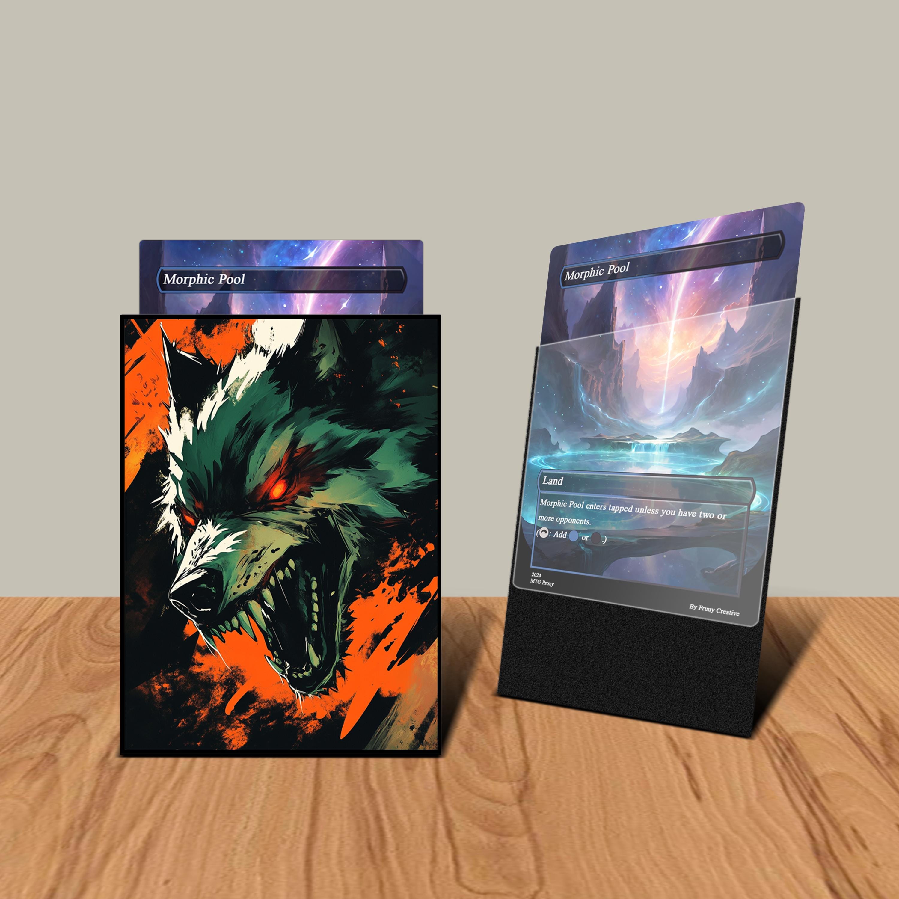 MTGスリーブ、TCGカードスリーブ、狼テーマカードスリーブ、カスタム