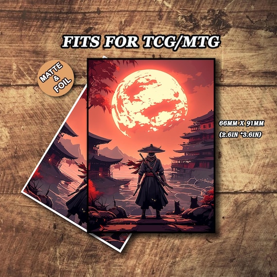 MTGカードスリーブ、日本のサムライTCGスリーブ、マットまたはホイル