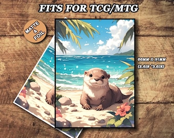 Mtg Otter Sleeves, Matte or Foil Art Card Sleeves, Gift for Gamer, Standard  Size - Etsy