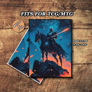 MTG Sleeves, Matte Card Sleeves, Custom Stellar Flame Paladin Theme Sleeves, High-Durability TCG Protectors, MTG Accessories