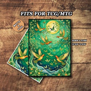 Fundas mate para cartas de MTG, fundas para cartas de MTG, fundas con temática de Spirit Bird, fundas mate personalizadas, fundas para cartas mágicas, regalos para gamers