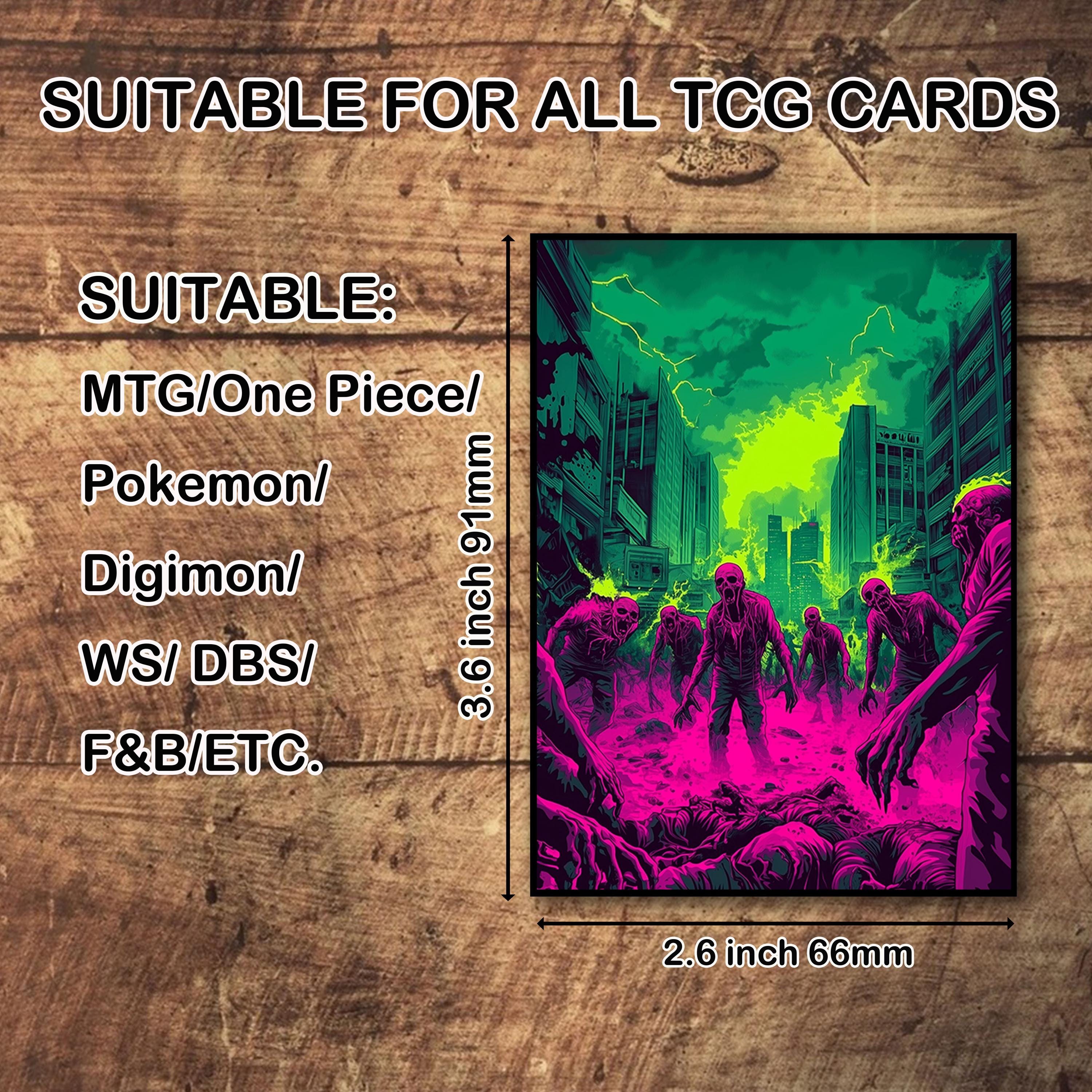 MTG Card Sleeves - Neon Zombies Card Sleeve, Matte or Foil, Gamer