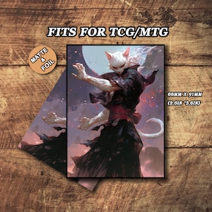 MTG Sleeves Matte, Mtg Kartenhüllen, Cat Hunter Kartenhüllen, hochwertige und detaillierte magische Kartenhülle, Kunstkartenhüllen