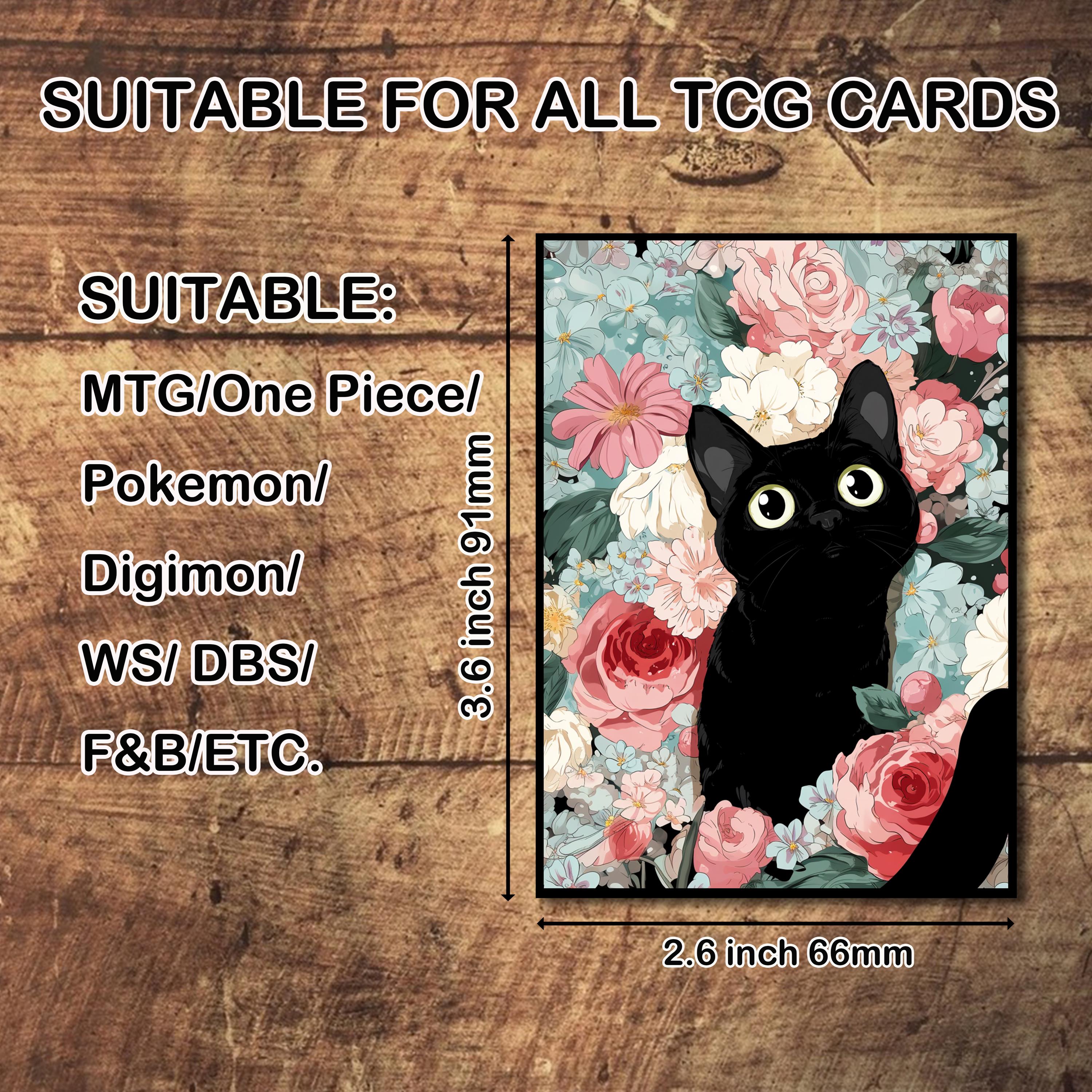 Mtg Card Sleeves, Black Cat Tcg Sleeves, Matte or Foil, Gift for Gamers -  Etsy