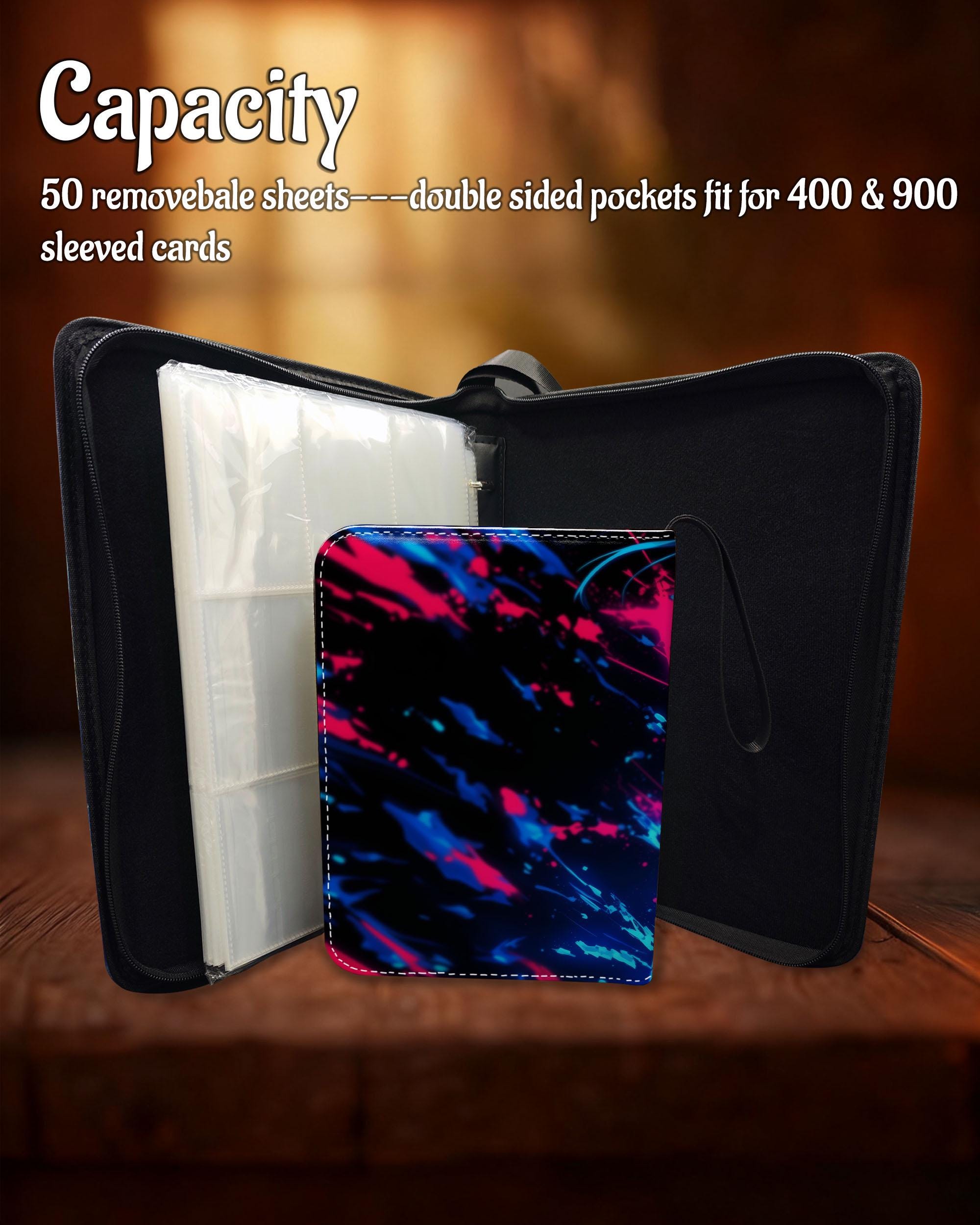 Riftbound Binder, Jinx Theme, 4/9 Pocket, PU Leather Storage for TCG ...