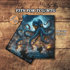 Mtg Sleeves, TCG Card Sleeve, Kraken Theme Card Sleeves, Custom Card Sleeves, Magic Card Sleeve, Gifts for Gamers