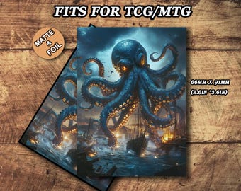 Mtg-kaarthoezen, Kraken-thema magische hoezen, mat of folie, standaardformaat