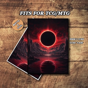 Pochettes Mtg Mattes, Pochettes cartes Mtg, Pochettes Eclipse apocalyptique, Pochettes magiques détaillées et de qualité supérieure, Pochettes artistiques
